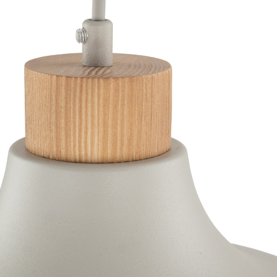 Lampadario per cucina moderna beige a campana 34 cm